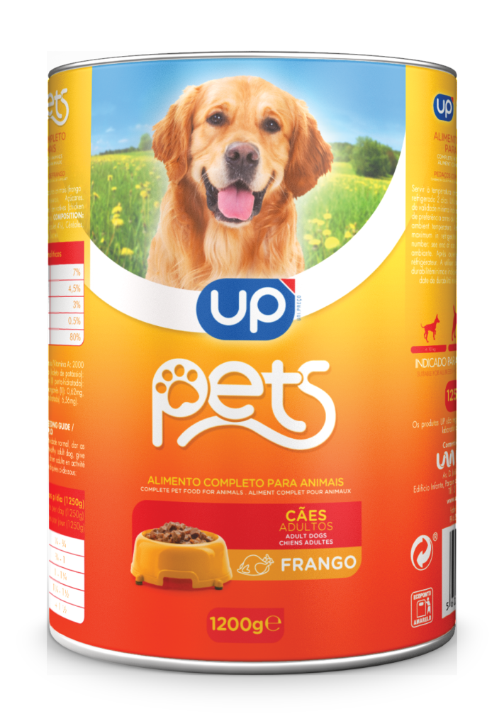 Alim. Húmido Cão UP Pets Pedaços de Frango 1200g