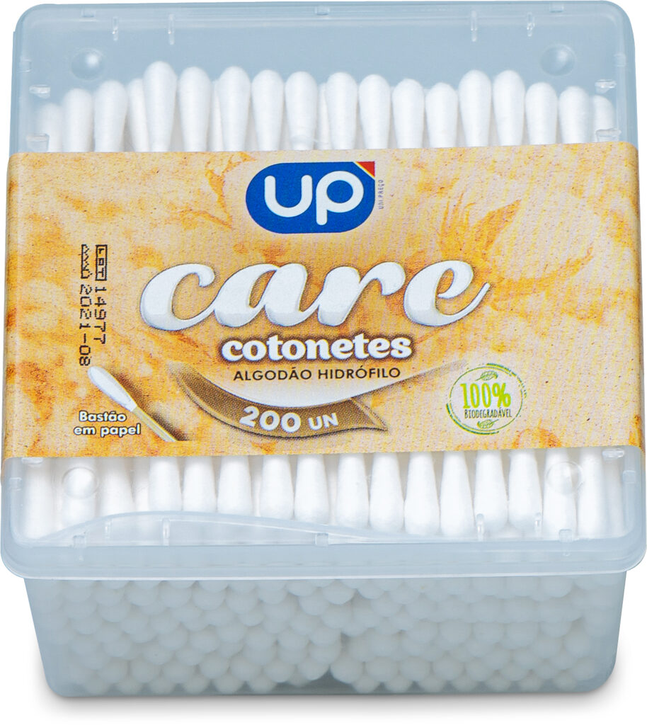 Cotonetes UP Care 200un bastão papel