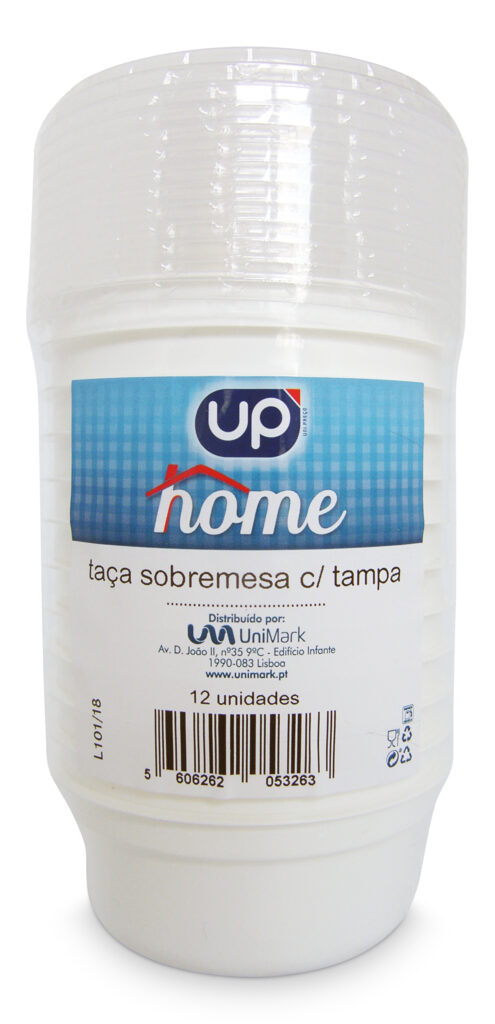 Taças Sobremesa c/Tampa UP Home 12un
