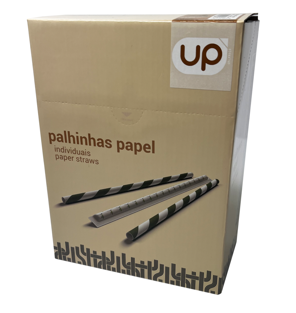 Palhinhas Papel Riscadas UP Home 6x200mm Emb. Ind. 250un