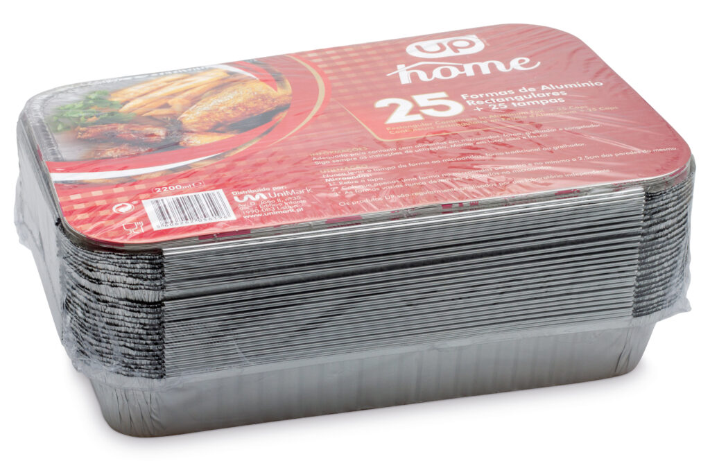 Forma Alumínio Retangular 2200ml UP Home 25un