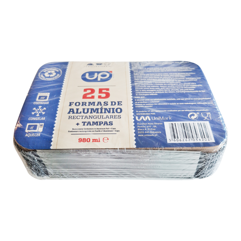 Forma Alumínio Retangular 980ml UP Home 25un