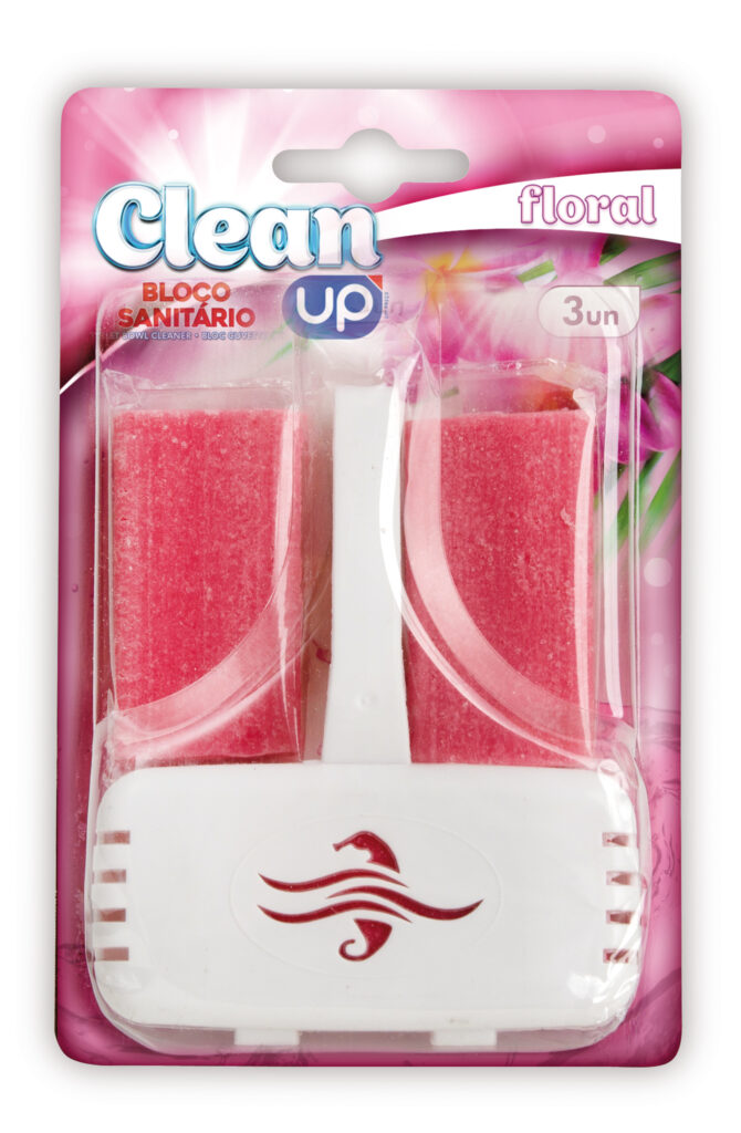 Bloco Sanitário Sólido Floral Clean UP 3x30g
