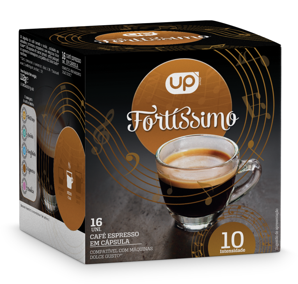 Café UP Cáps. DG 16un – Fortíssimo – Intens. 10