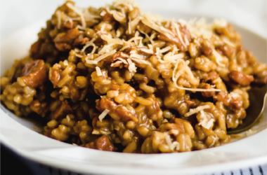 Risotto de Cerveja com Linguiça