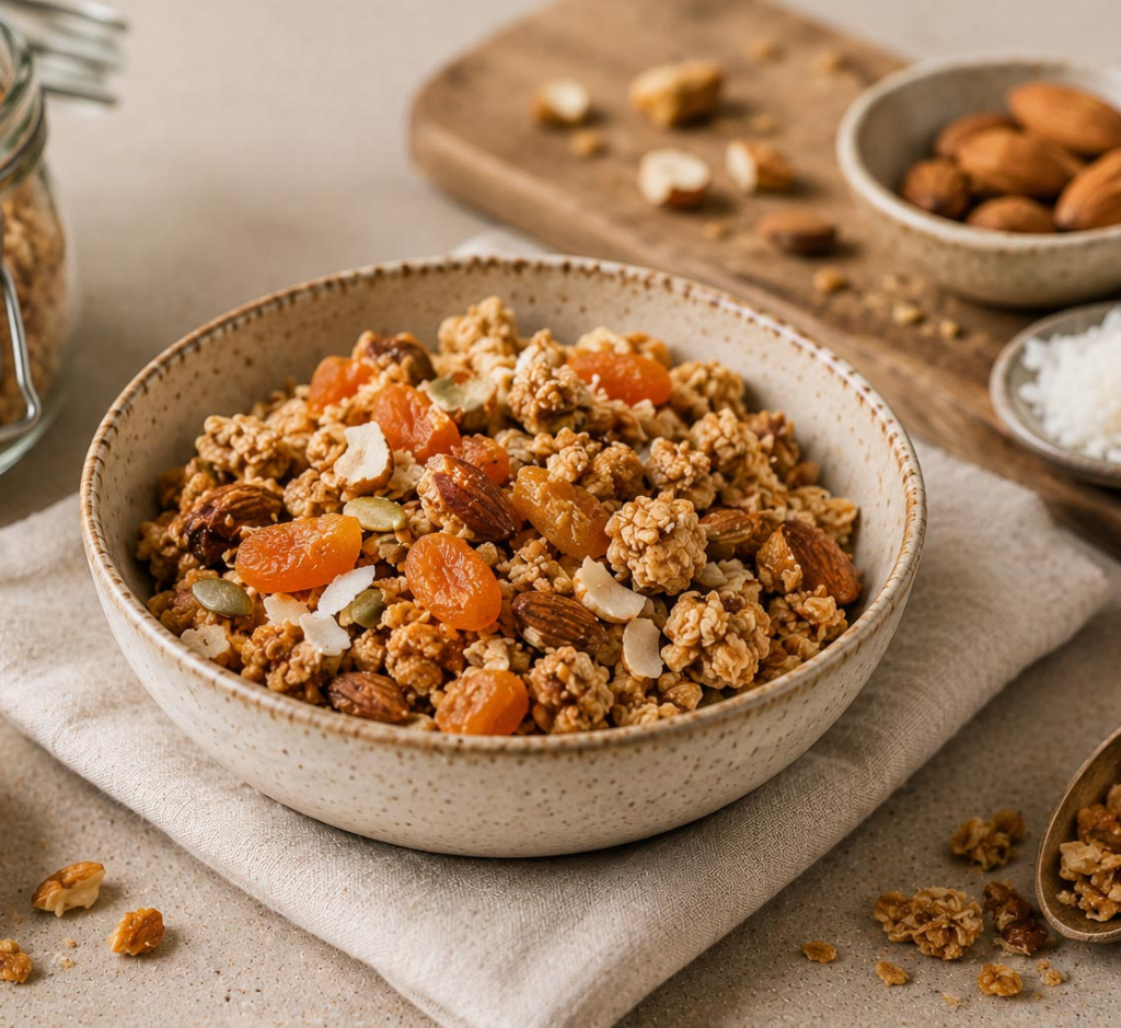 Granola com Frutos Secos e Coco