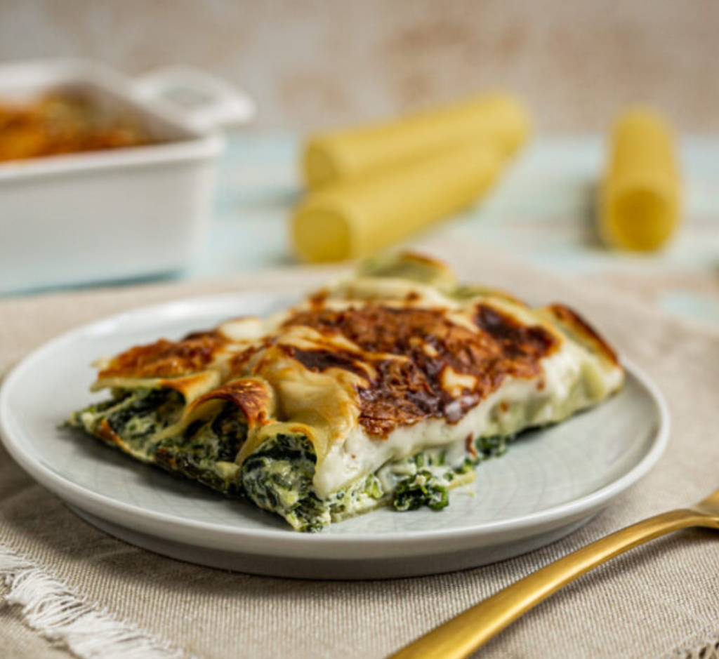 Canelones de Espinafres e Ricota
