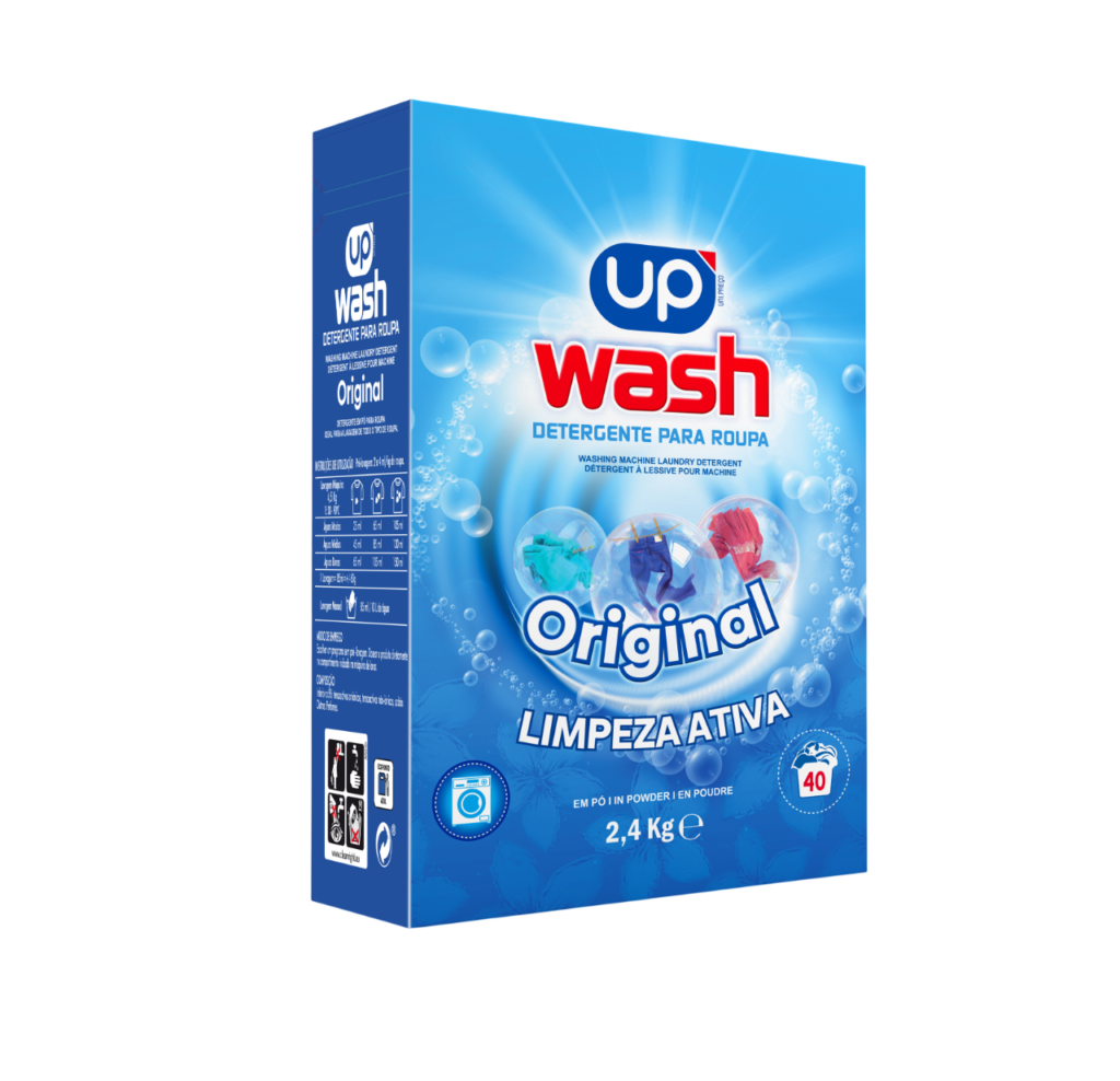 Detergente Roupa Pó Máquina Limpeza Ativa UP Wash 2,4 kg 40 doses